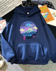 Mount Fuji Pattern Hoody For Men