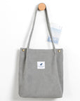 MABULA Casual Foldable Corduroy Shopping Bag