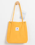 MABULA Casual Foldable Corduroy Shopping Bag