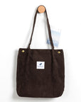 MABULA Casual Foldable Corduroy Shopping Bag