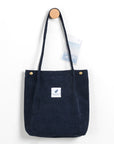 MABULA Casual Foldable Corduroy Shopping Bag