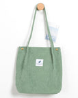MABULA Casual Foldable Corduroy Shopping Bag