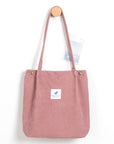 MABULA Casual Foldable Corduroy Shopping Bag