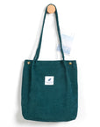 MABULA Casual Foldable Corduroy Shopping Bag
