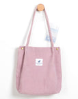 MABULA Casual Foldable Corduroy Shopping Bag