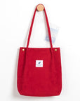 MABULA Casual Foldable Corduroy Shopping Bag