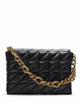Soft Gold Metal Chain Pu Leather Armpit Bag