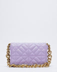 Soft Gold Metal Chain Pu Leather Armpit Bag