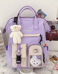 Preppy Purple Backpack Women bag