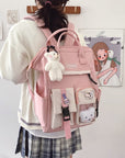 Preppy Purple Backpack Women bag