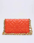 Soft Gold Metal Chain Pu Leather Armpit Bag