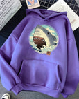 Mount Fuji Pattern Hoody For Men