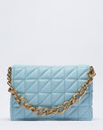 Soft Gold Metal Chain Pu Leather Armpit Bag