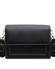 LEFTSIDE Contrast color Leather Crossbody Bags