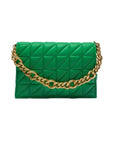 Soft Gold Metal Chain Pu Leather Armpit Bag