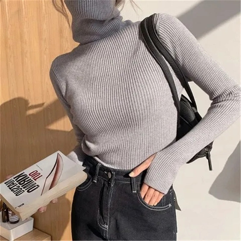 Turtleneck Casual Soft Knit Sweater