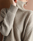 Turtleneck Solid Color Sweater