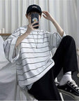 Korean Style Oversized Striped T-Shirt