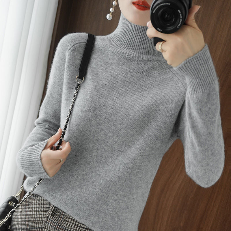 Turtleneck Pure Color Casual Sweater