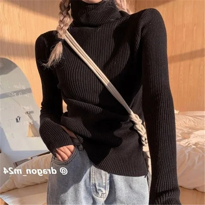 Turtleneck Casual Soft Knit Sweater