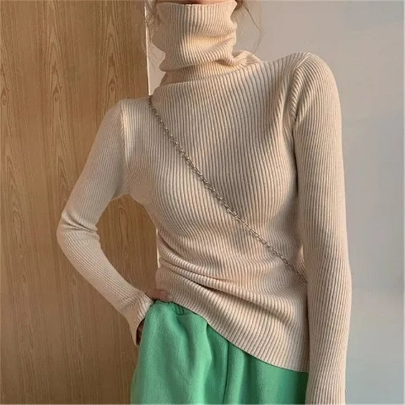 Turtleneck Casual Soft Knit Sweater