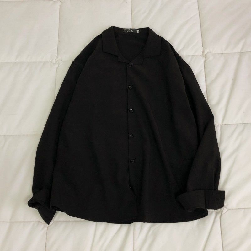 Suit Collar Long Sleeve Shirt