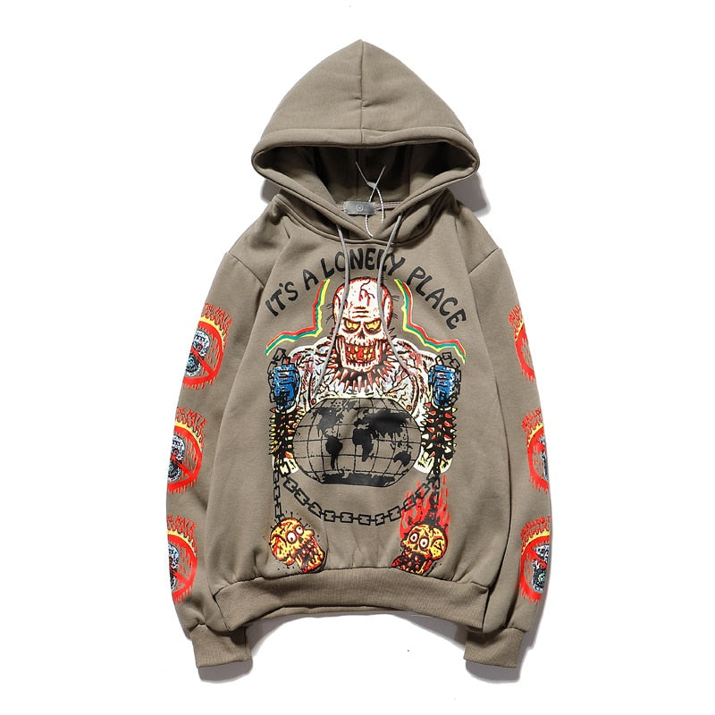 Graffiti Letter Print Hoodie