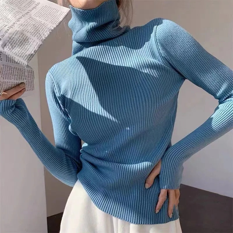 Turtleneck Casual Soft Knit Sweater