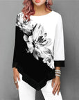 O-Neck Floral Printing Top