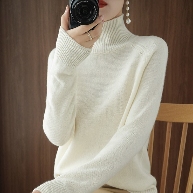 Turtleneck Pure Color Casual Sweater