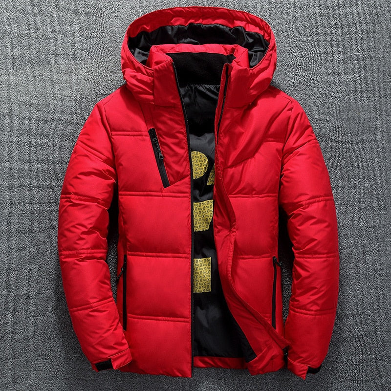 Warm Solid Color Hooded Jackets