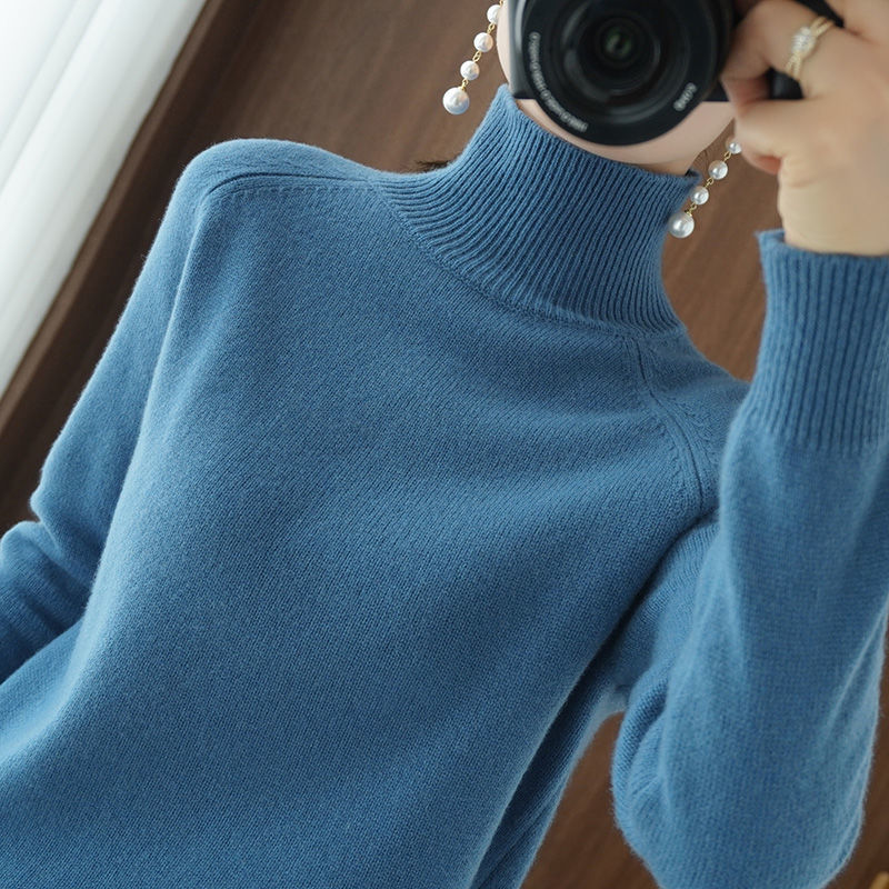 Turtleneck Pure Color Casual Sweater