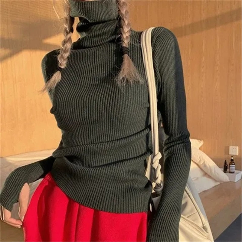 Turtleneck Casual Soft Knit Sweater