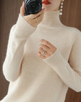 Turtleneck Pure Color Casual Sweater