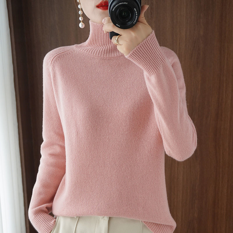 Turtleneck Pure Color Casual Sweater