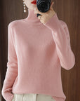 Turtleneck Pure Color Casual Sweater