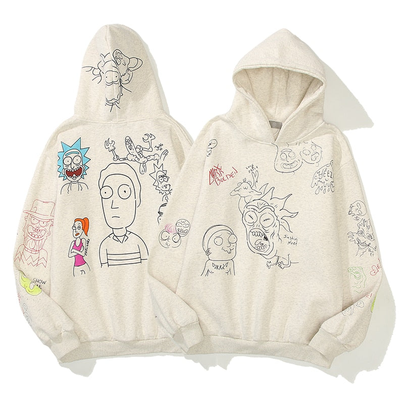 Graffiti Letter Print Hoodie