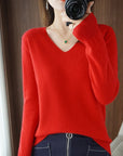 V-Neck Slim Fit Soft Sweaters