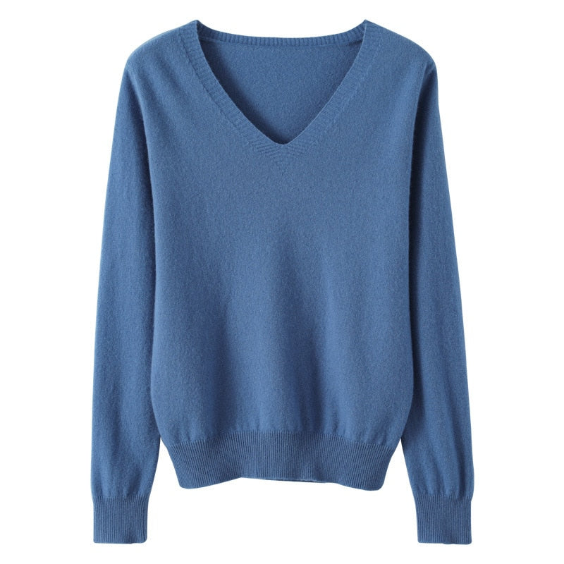 V-Neck Slim Fit Soft Sweaters