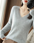 V-Neck Slim Fit Soft Sweaters