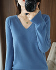 V-Neck Slim Fit Soft Sweaters