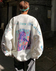 Colorful Foaming Printing Sweatshirt