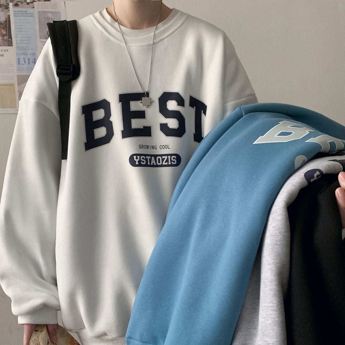 Letter Printed Oversized Sweatshirts