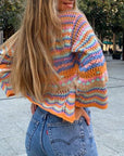 Long Sleeve Button Decorated Sweater