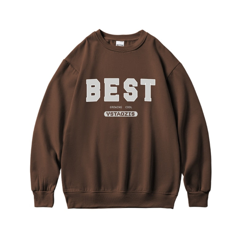 Letter Printed Oversized Sweatshirts