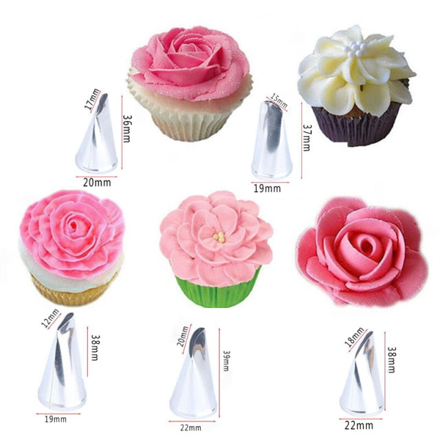 1/3/5/7pc/set of chrysanthemum Nozzle Icing Piping Pastry Nozzles