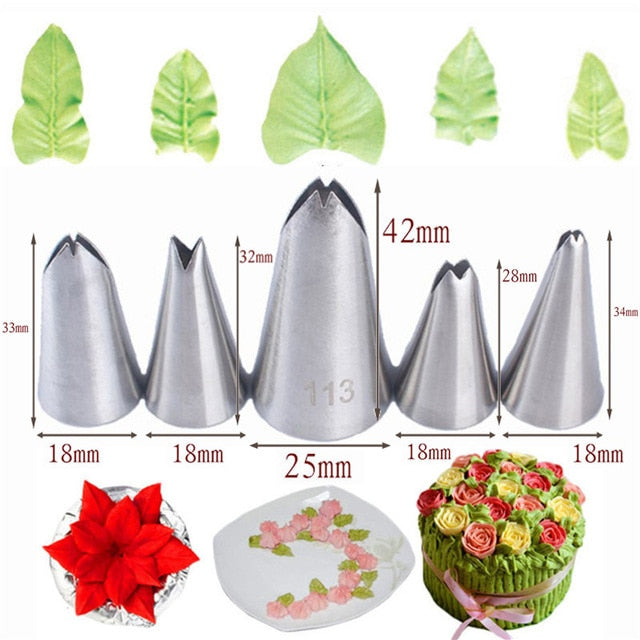 1/3/5/7pc/set of chrysanthemum Nozzle Icing Piping Pastry Nozzles