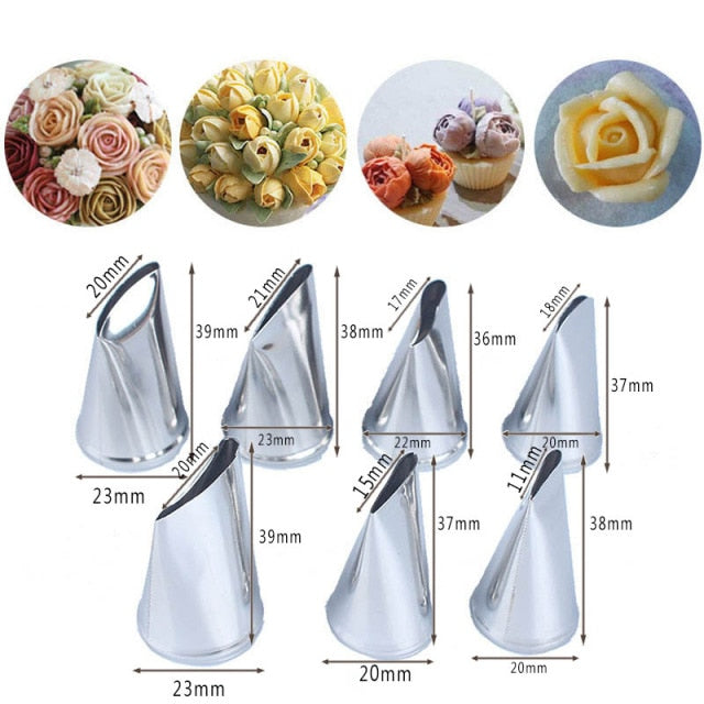 1/3/5/7pc/set of chrysanthemum Nozzle Icing Piping Pastry Nozzles