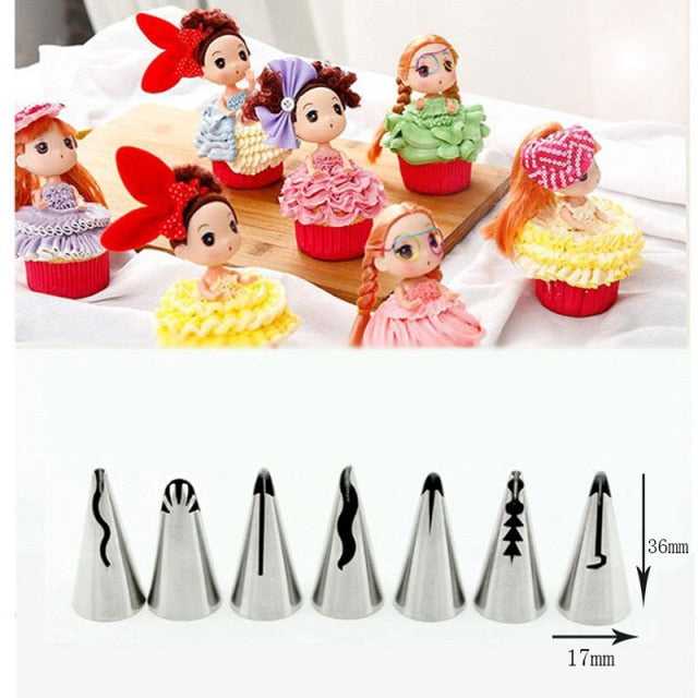 1/3/5/7pc/set of chrysanthemum Nozzle Icing Piping Pastry Nozzles