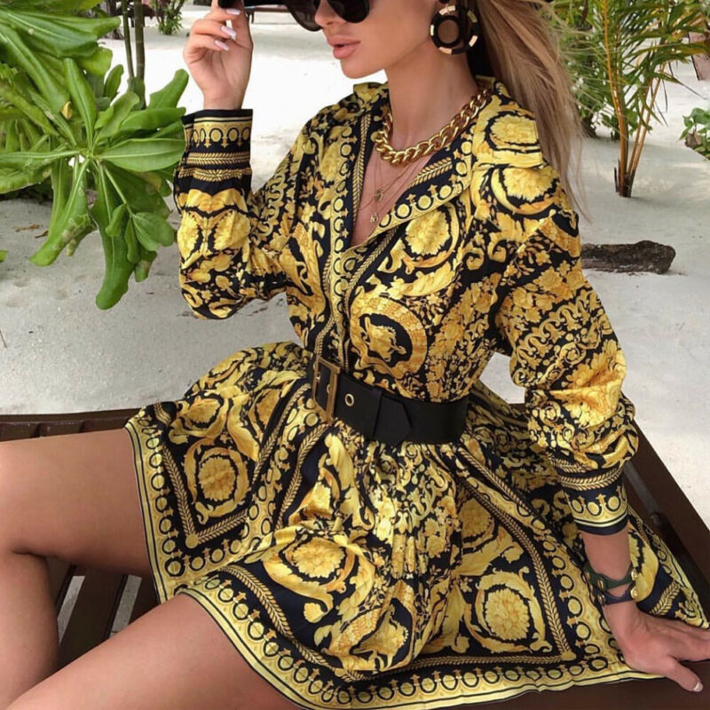 Fashion Vintage Womens Boho Dress